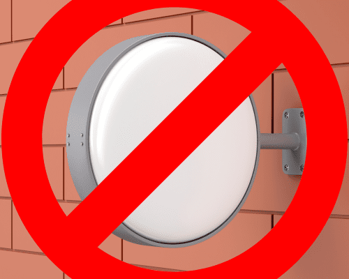 You must not display business signage outside the residential premises